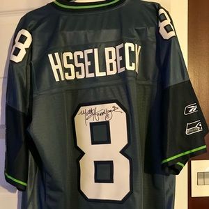 Signed Seahawks football jersey